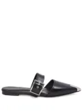 Alexander McQueen buckled leather mules - Black