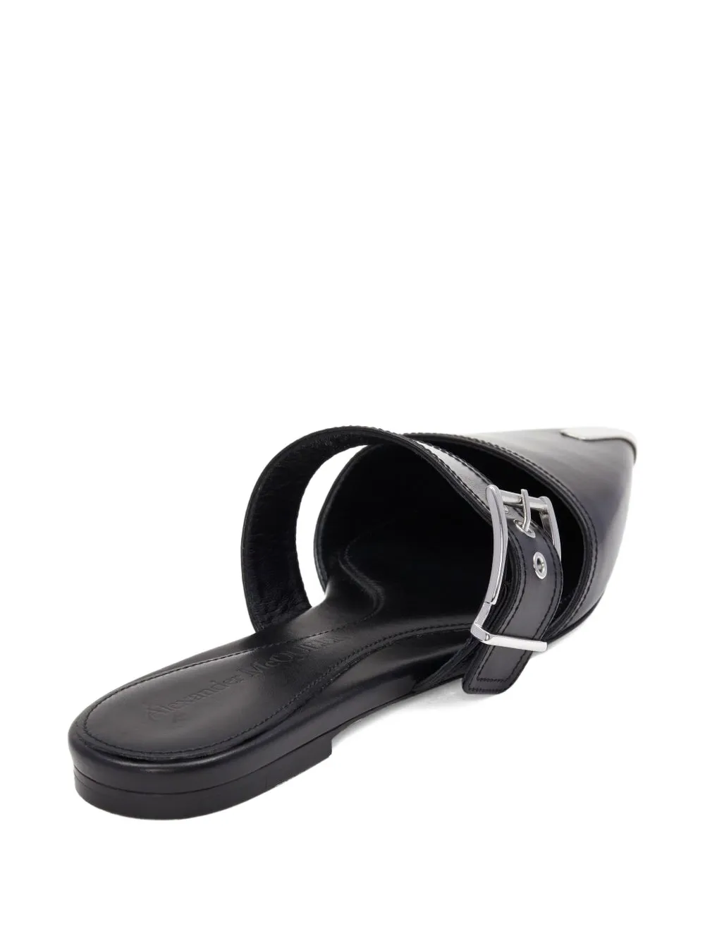 Alexander McQueen Muiltjes met gesp Zwart