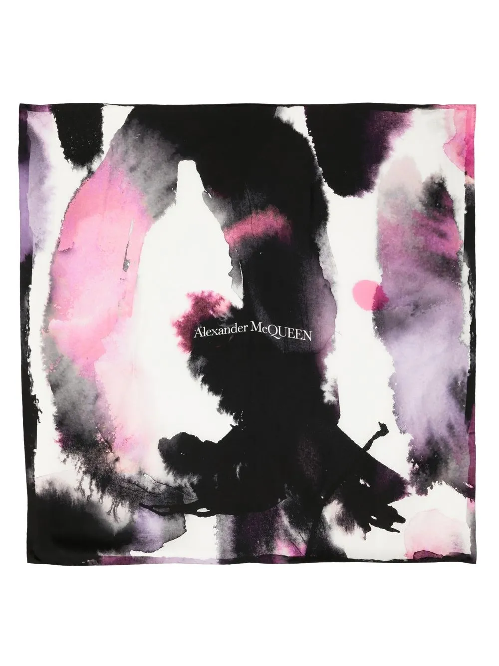 

Alexander McQueen Exploded Water silk scarf - Purple