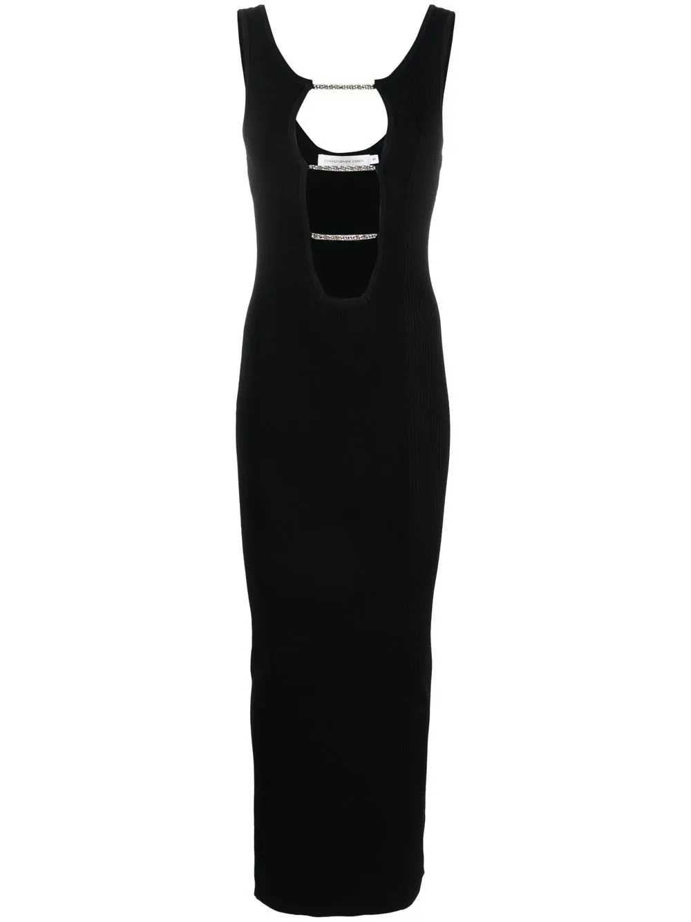 

Christopher Esber lattice-strap detail midi dress - Black