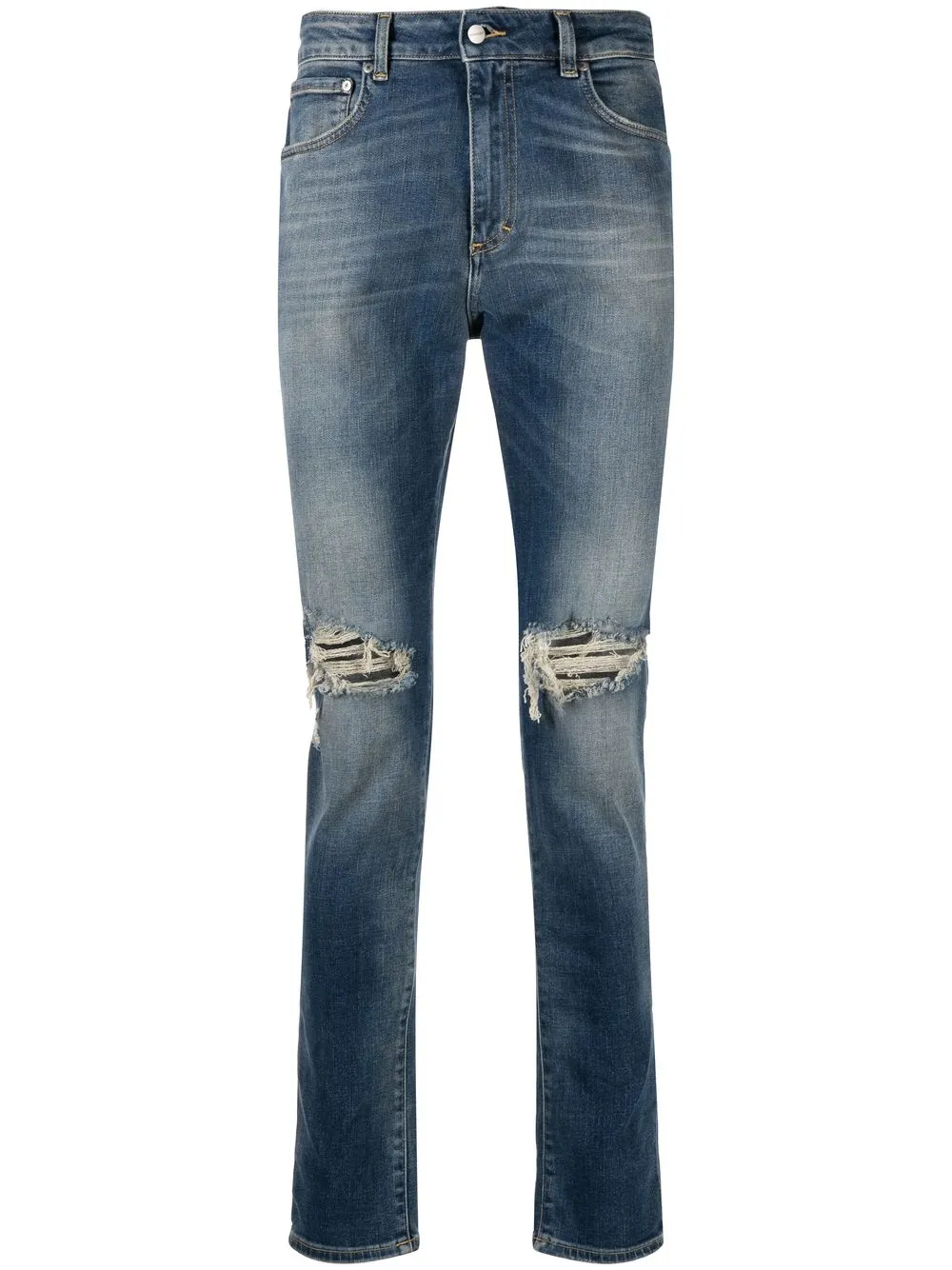 

Represent Destroyer Denim ripped slim-cut jeans - Blue