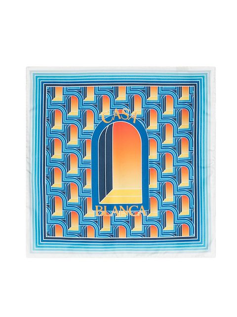 Casablanca L'Arche De Nuit-print scarf