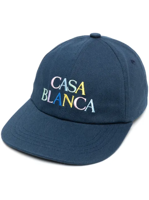 Casablanca logo-embroidered cotton baseball cap