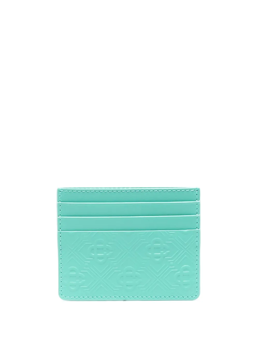 Casablanca Debossed-motif Cardholder In Green