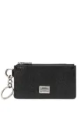 Dolce & Gabbana logo-tag leather card holder - Black