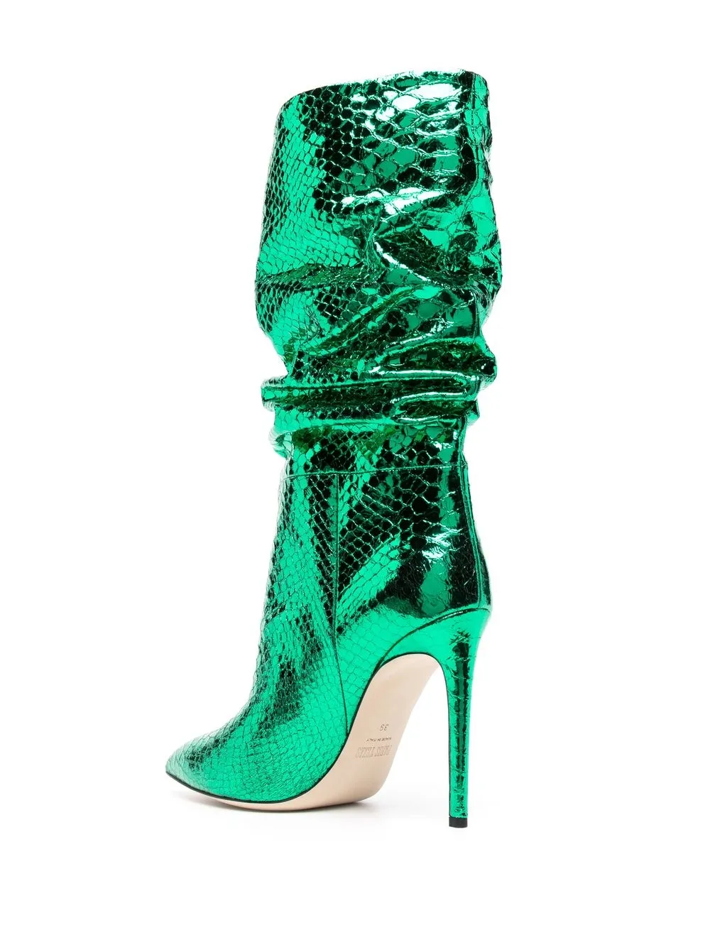 Paris Texas 110mm Slouchy snake-effect Leather Boots - Farfetch