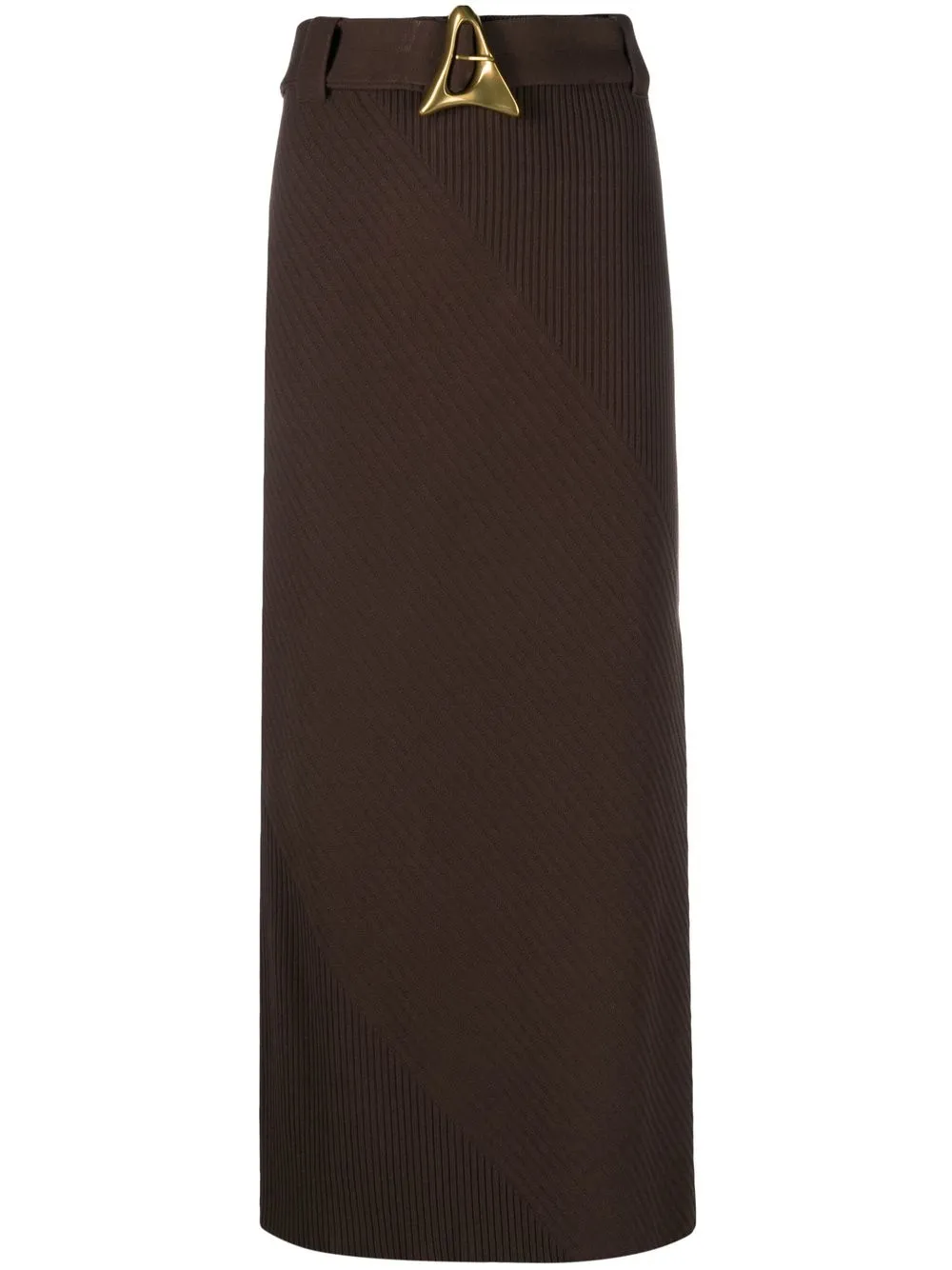 

AERON Avalon belted knitted skirt - Brown