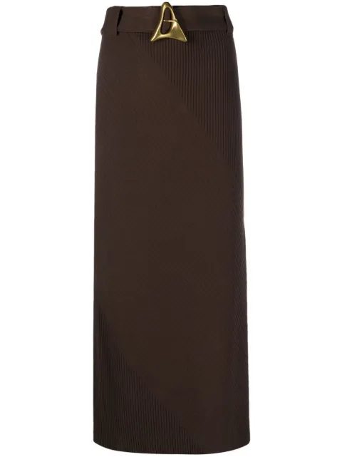 AERON Avalon belted knitted skirt