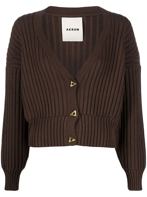AERON Mount cropped ribbed cardigan