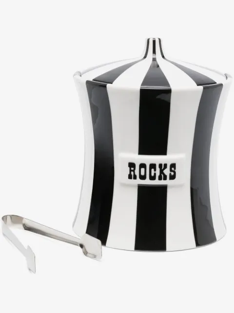 Jonathan Adler striped ceramic ice bucket