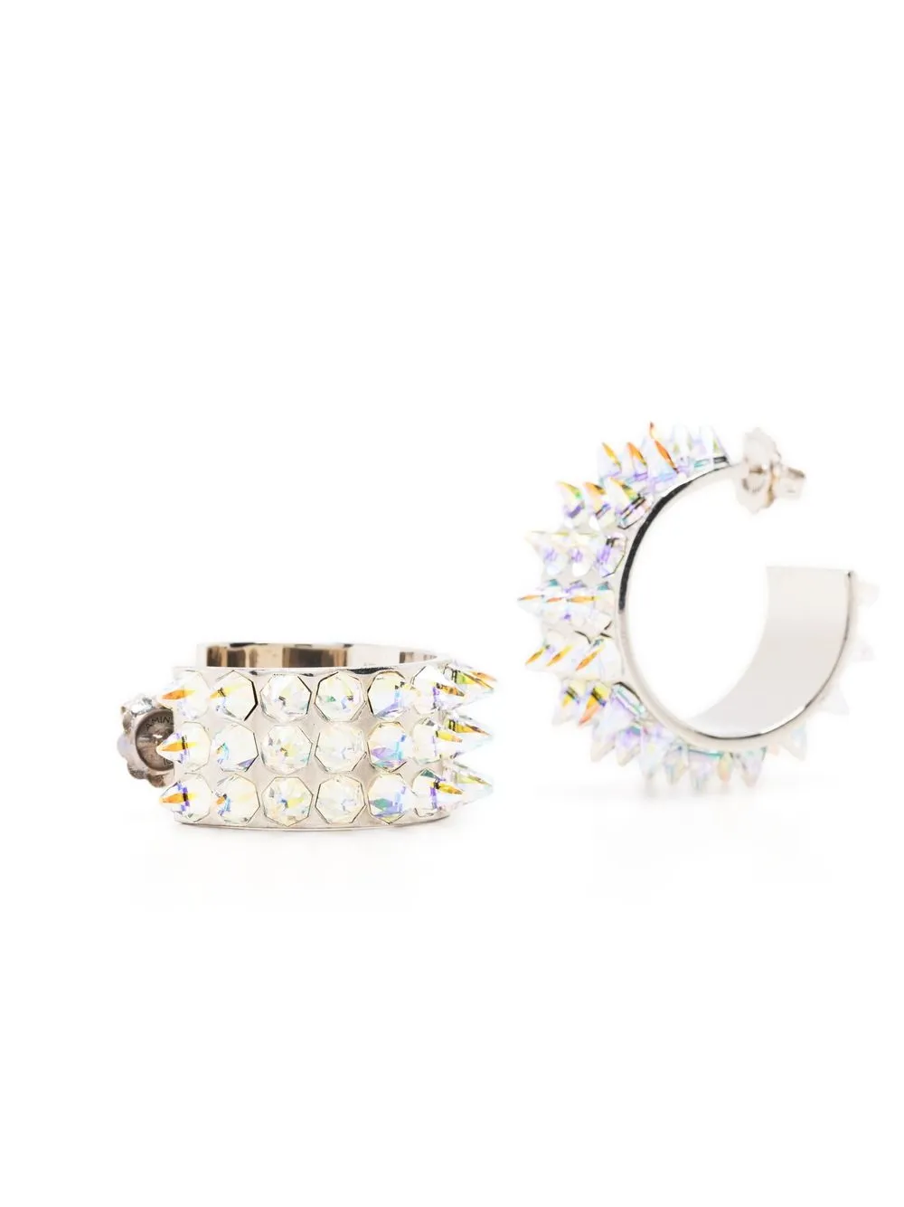 Affordable Amina Muaddi Big Karma stud embellished hoops Women