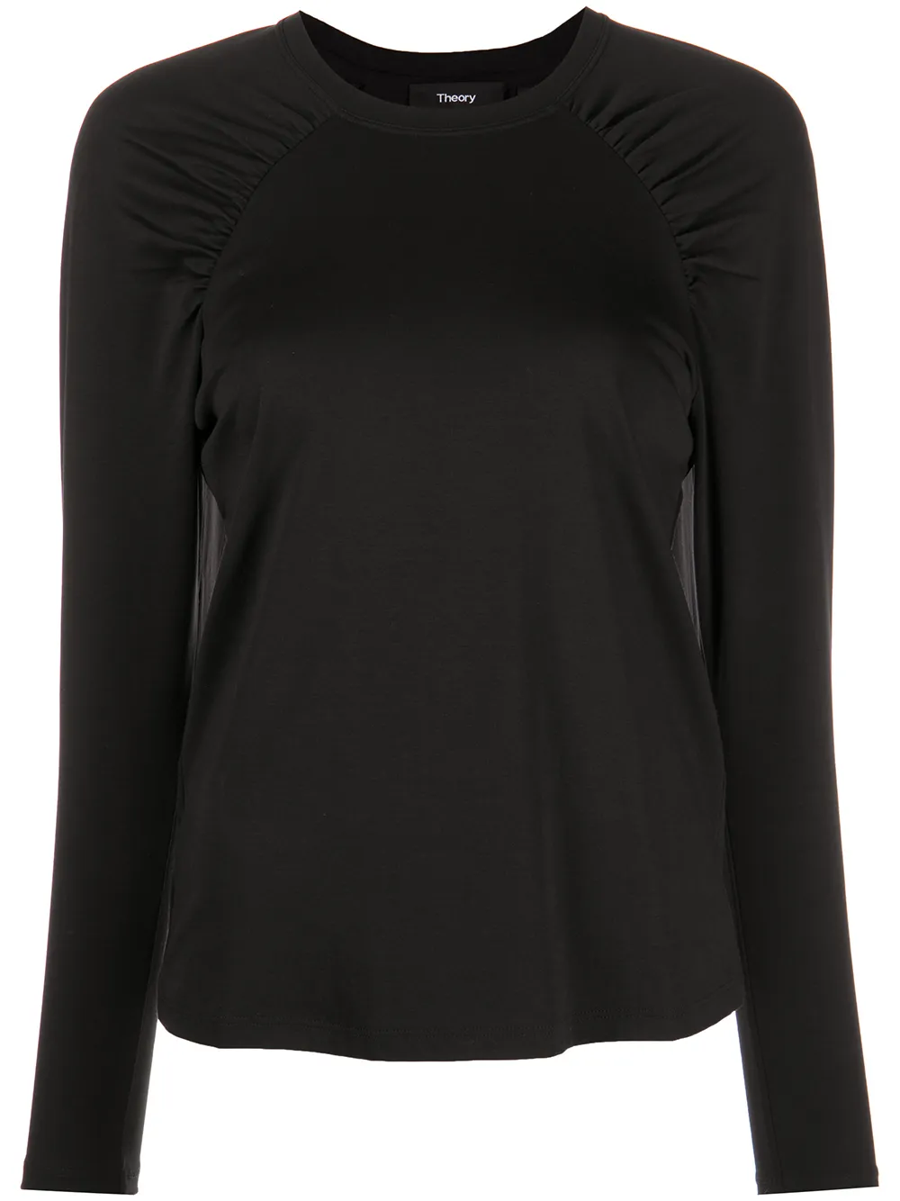

Theory ruched long-sleeved T-shirt - Black