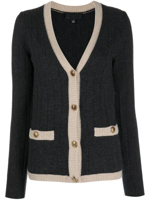 Nili Lotan contrast-border rib knit cardigan