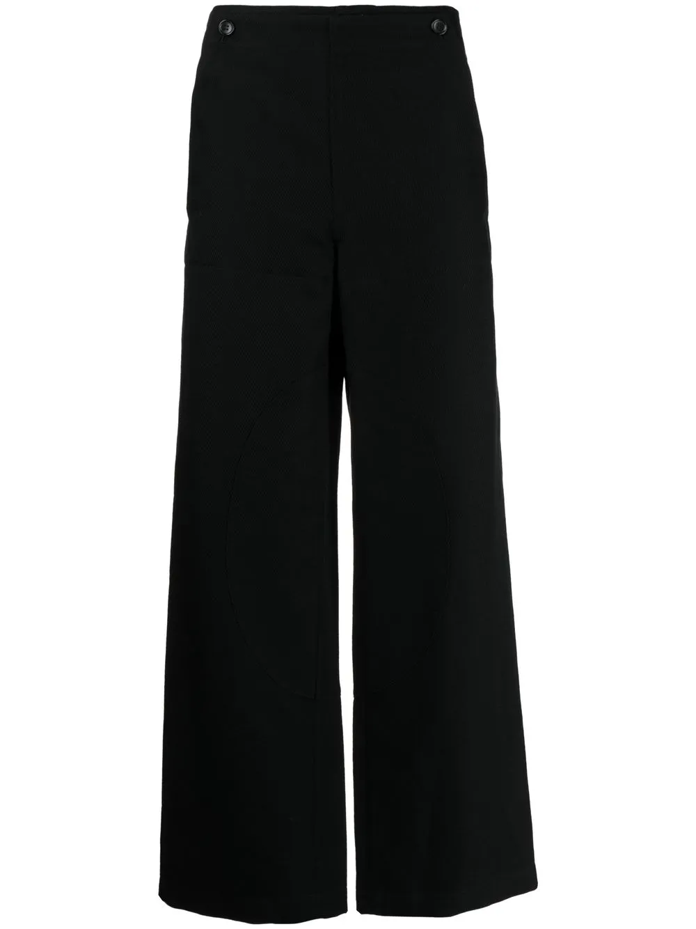 Comme Des Garçons Homme Plus pantalones anchos de tiro bajo - Negro