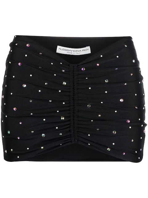 Alessandra Rich rhinestone-detail mini skirt