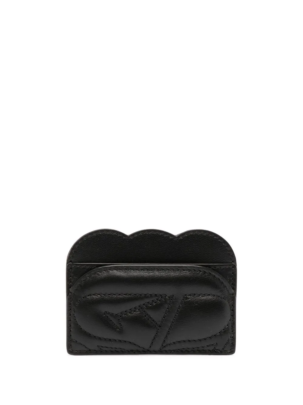 

Alexander McQueen matelassé-effect leather cardholder - Black