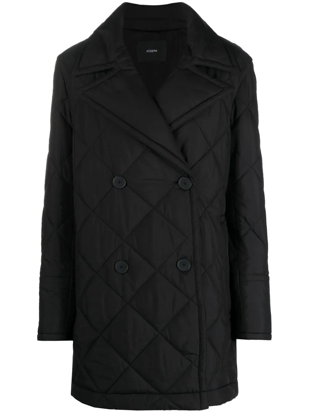 

JOSEPH quilted double-breasted coat - Black