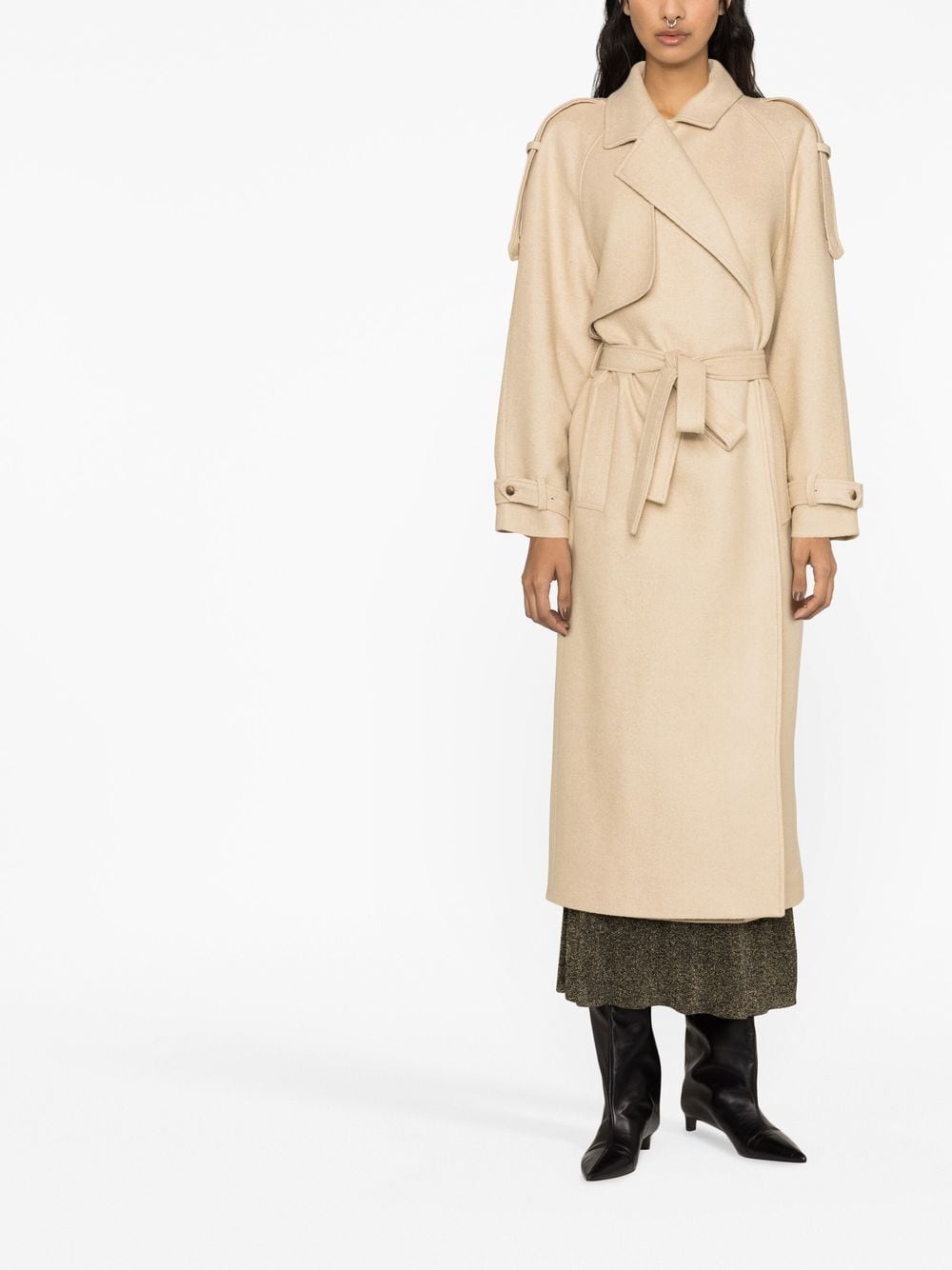 The Frankie Shop Suzanne Belted Trench Coat Farfetch