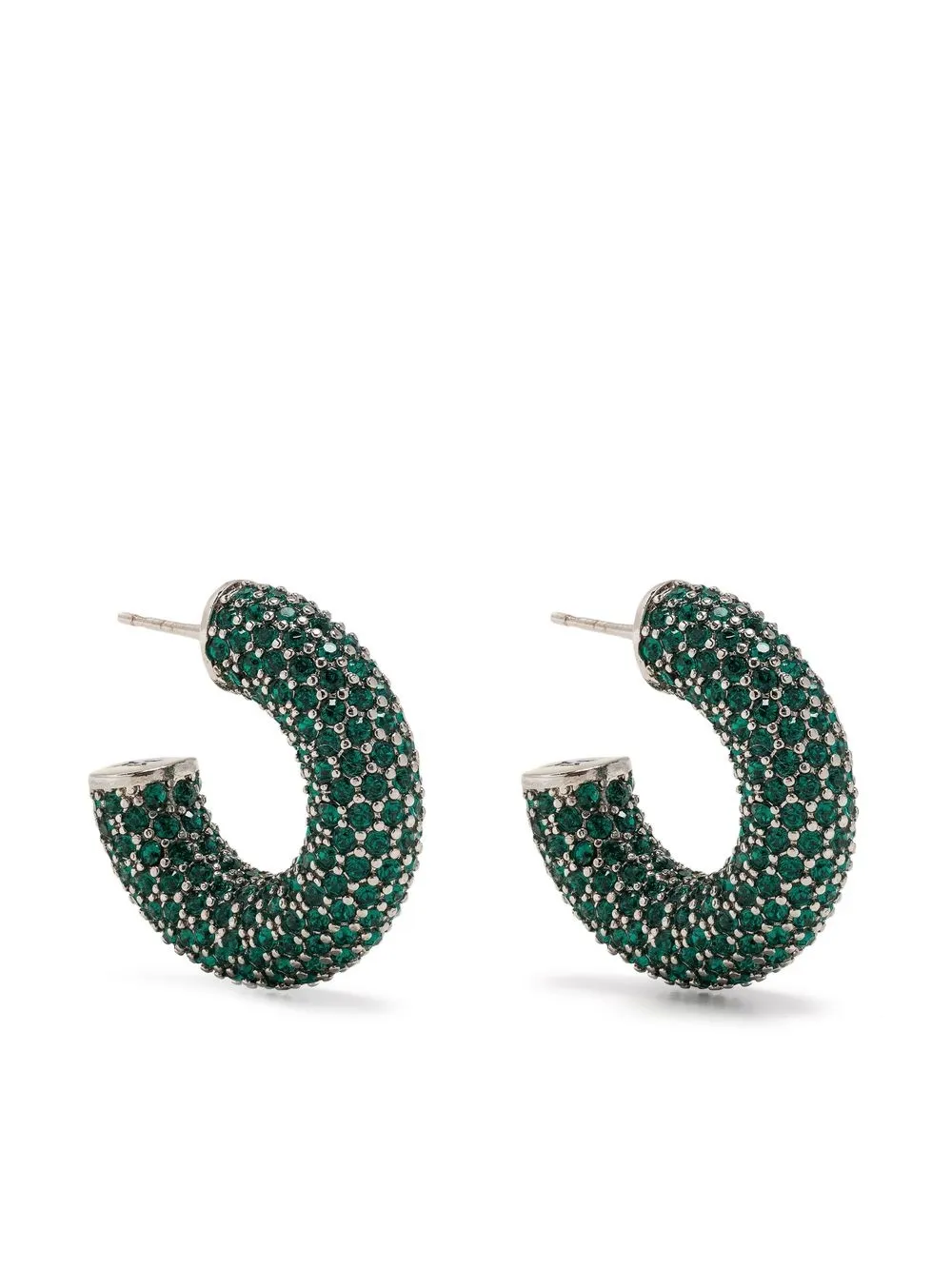 

Amina Muaddi mini Cameron hoops - Green