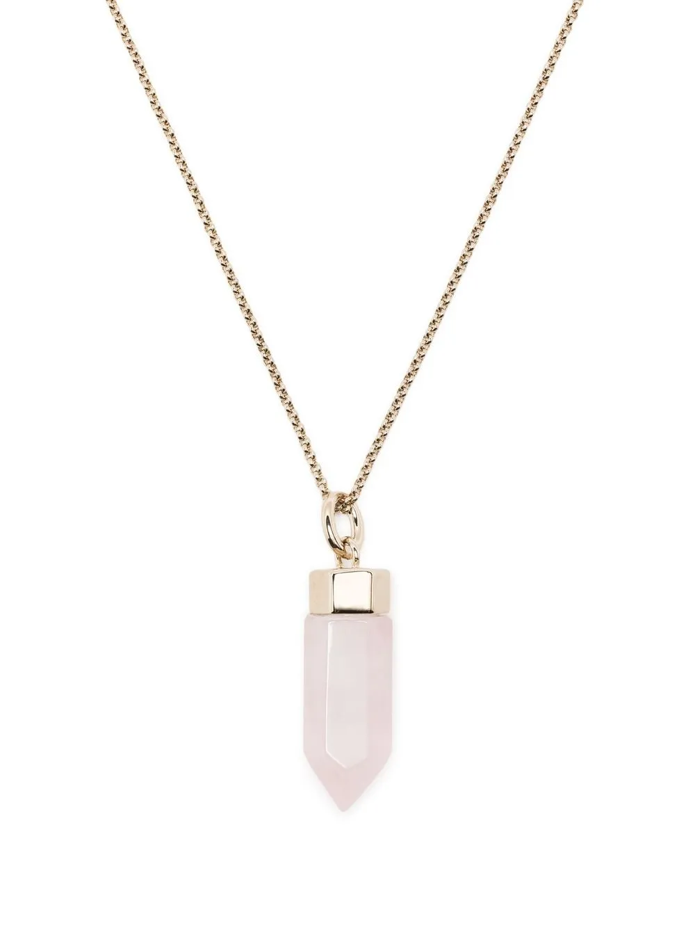 

Chloé Jemma rose quartz pendant necklace - Gold