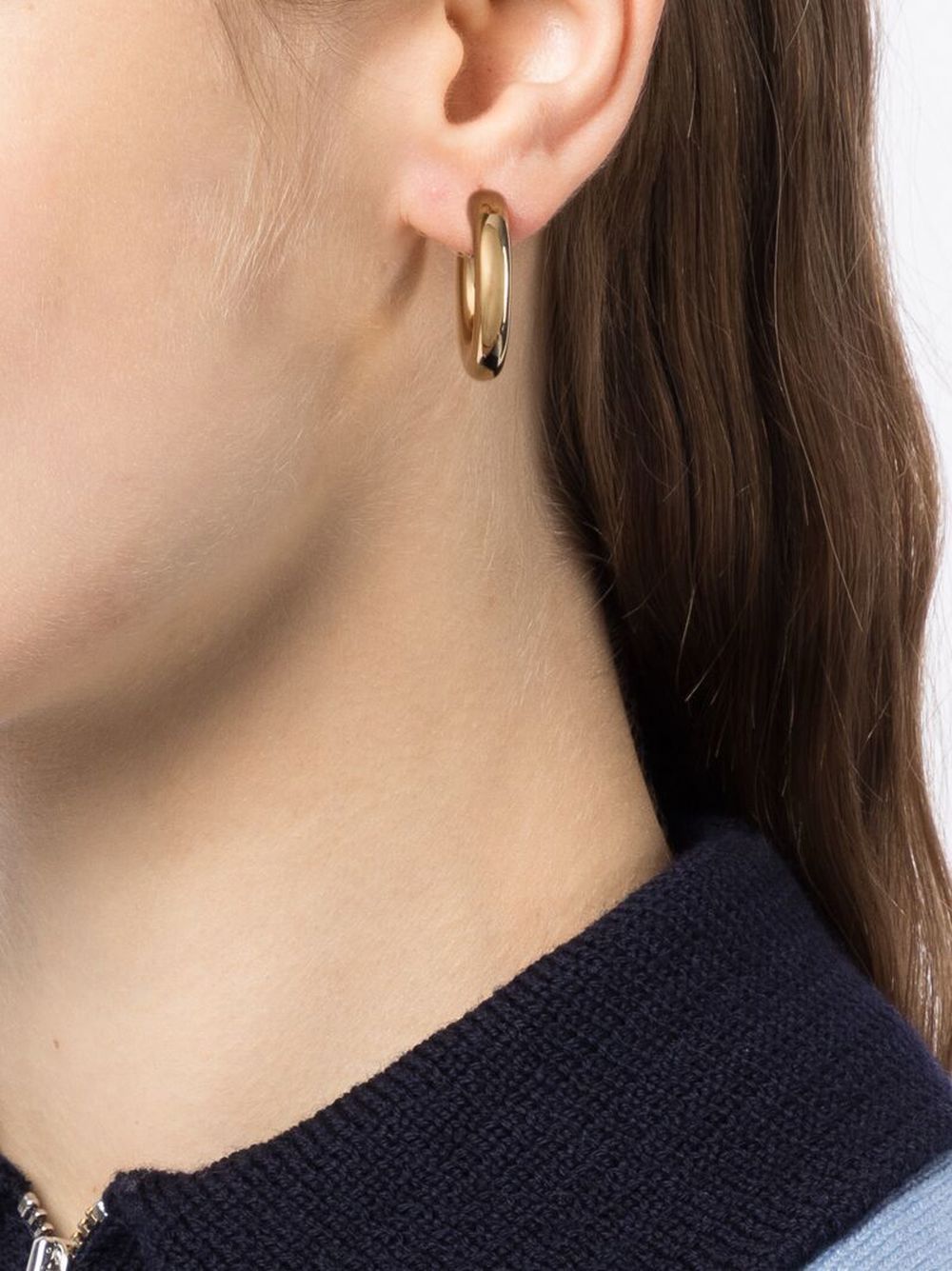 Ragbag Studio Hammered Drop Hoop Earrings - Farfetch