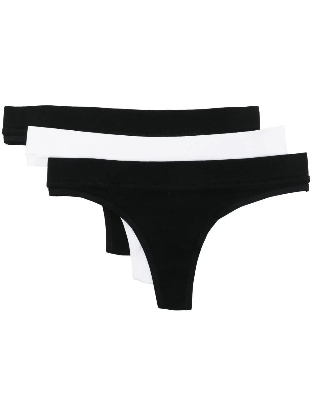 

Organic Basics three-pack stretch-cotton thongs - Black