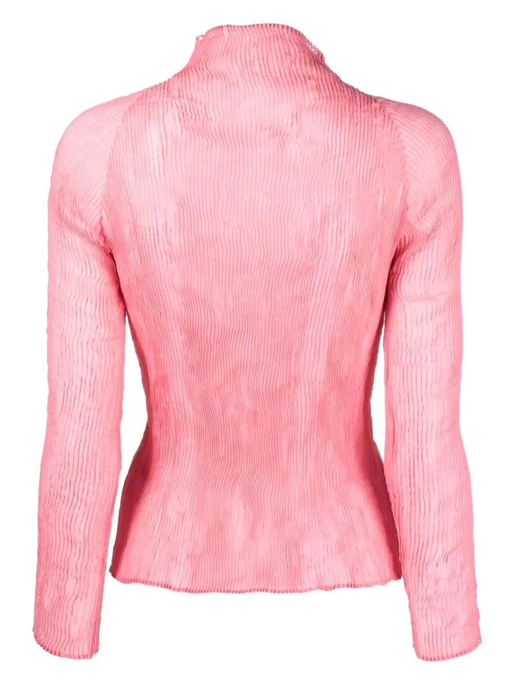 Issey Miyake Geplooide top - Roze
