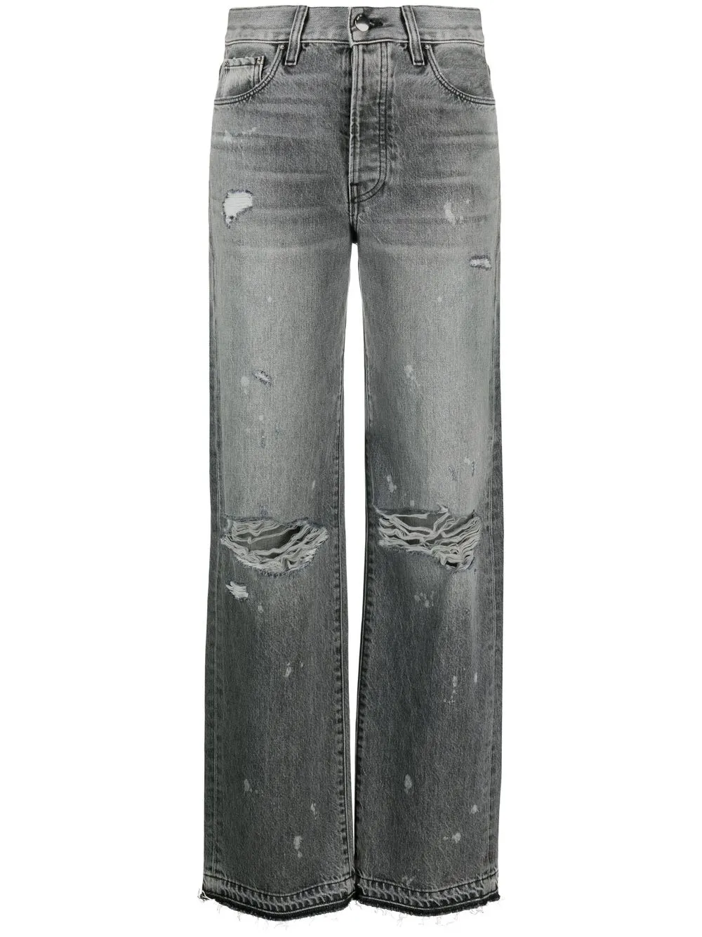 

AMIRI distressed straight-leg jeans - Grey