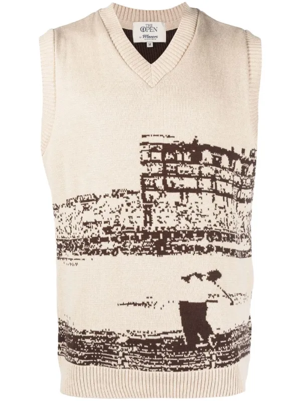 Manors Golf Golf Shot Knitted Vest 