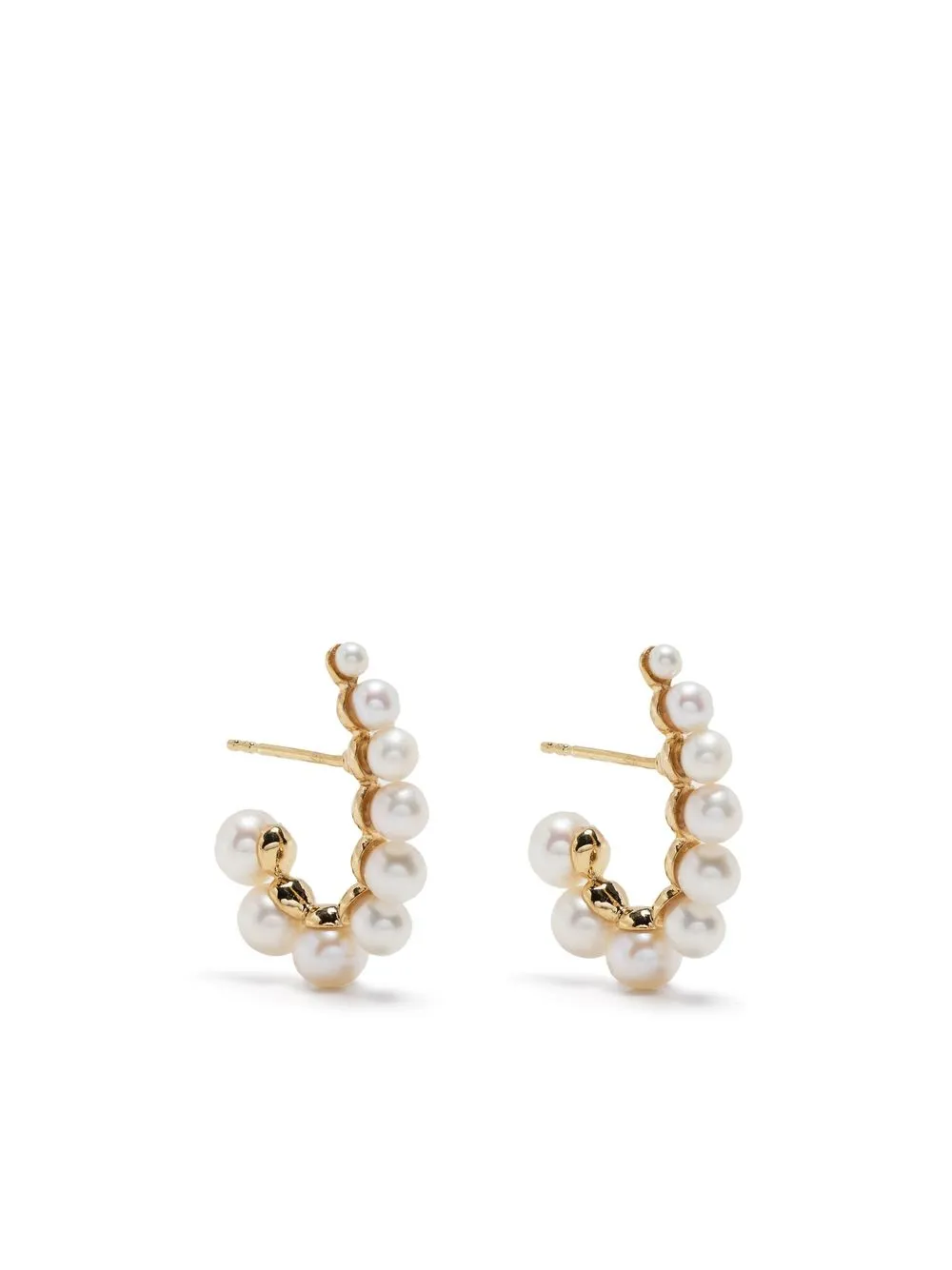 

RAGBAG STUDIO pearl hoop earrings - Gold