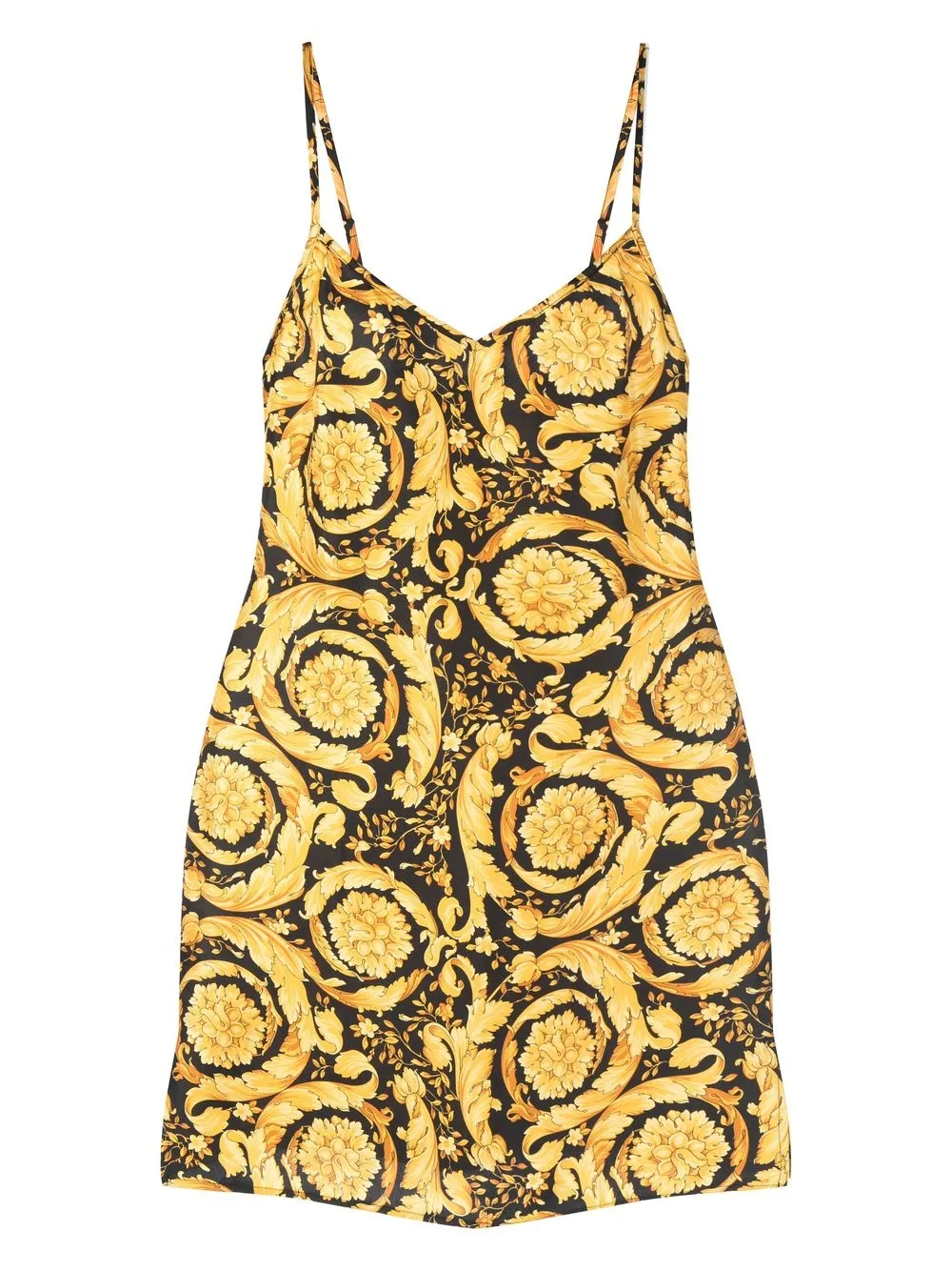 

Versace Barocco print pyjama slip dress - Black