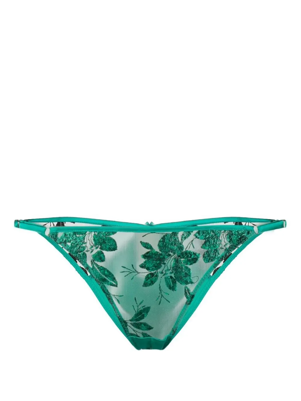 

Fleur Du Mal floral-lace panty - Green