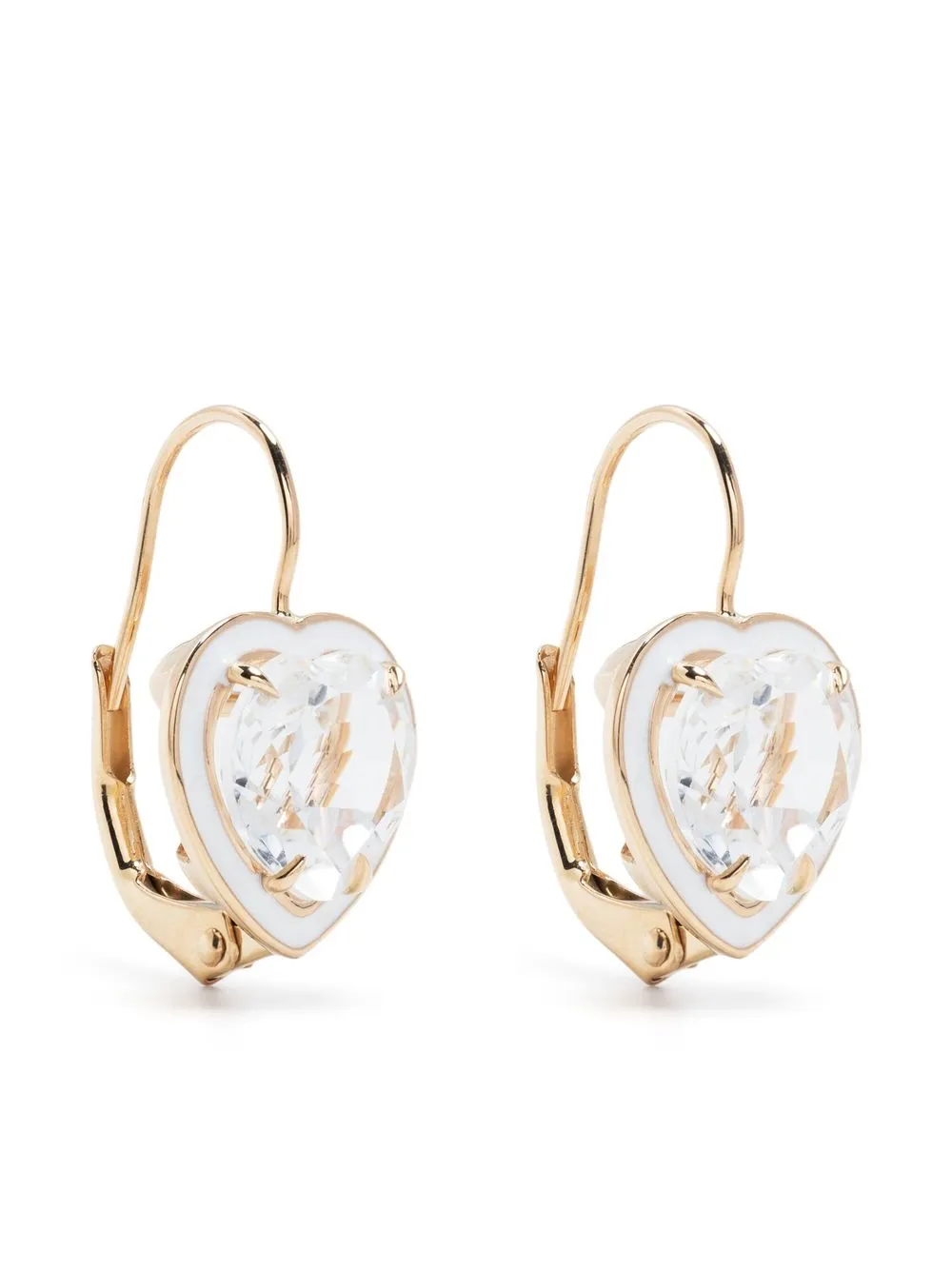 

Alison Lou 14kt yellow gold Heart topaz drop earring