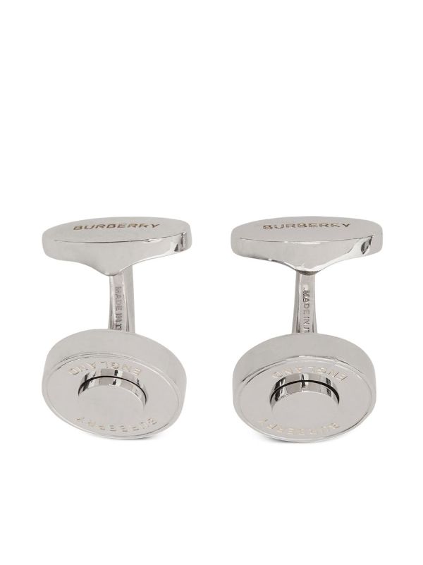 Burberry Logo Engraved Cufflinks - Farfetch