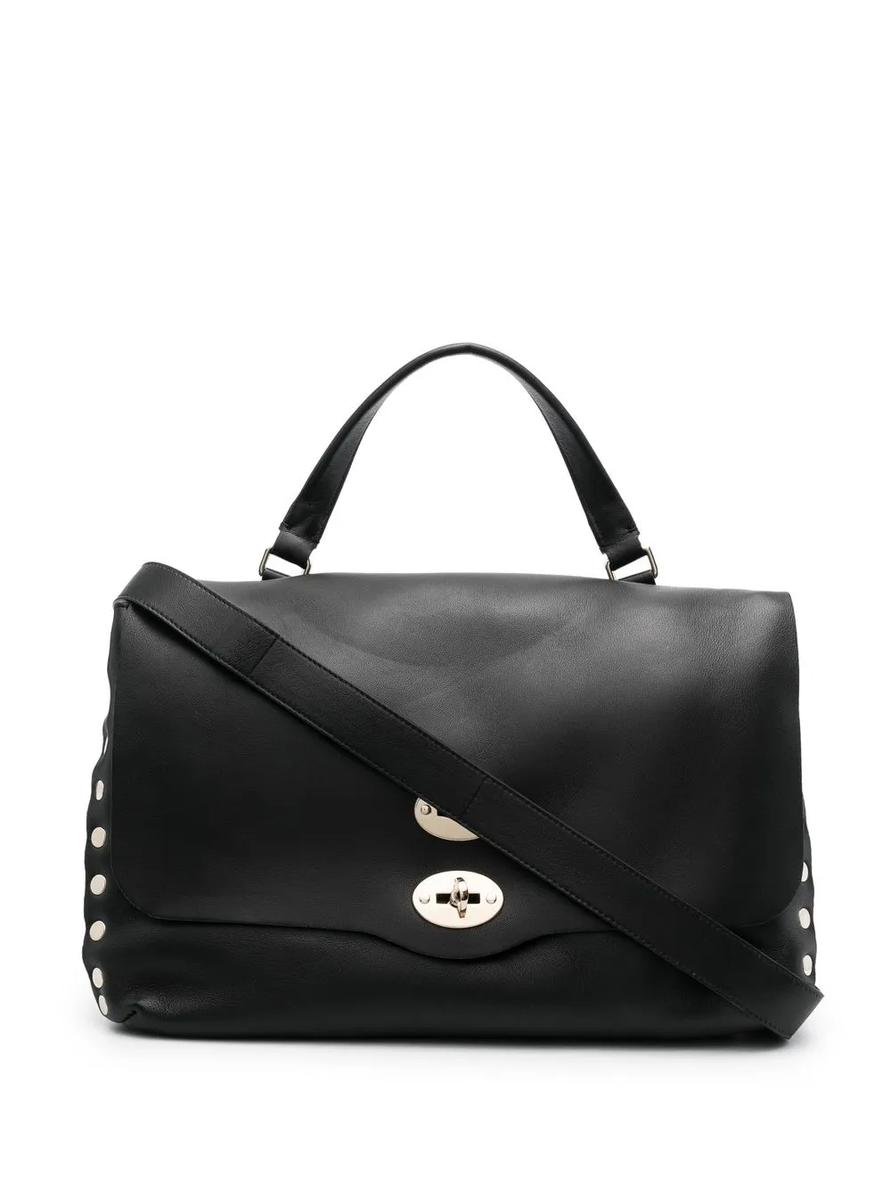 

Zanellato tote Postina con apliques - Negro