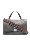 Zanellato Postina leather tote bag - Grey