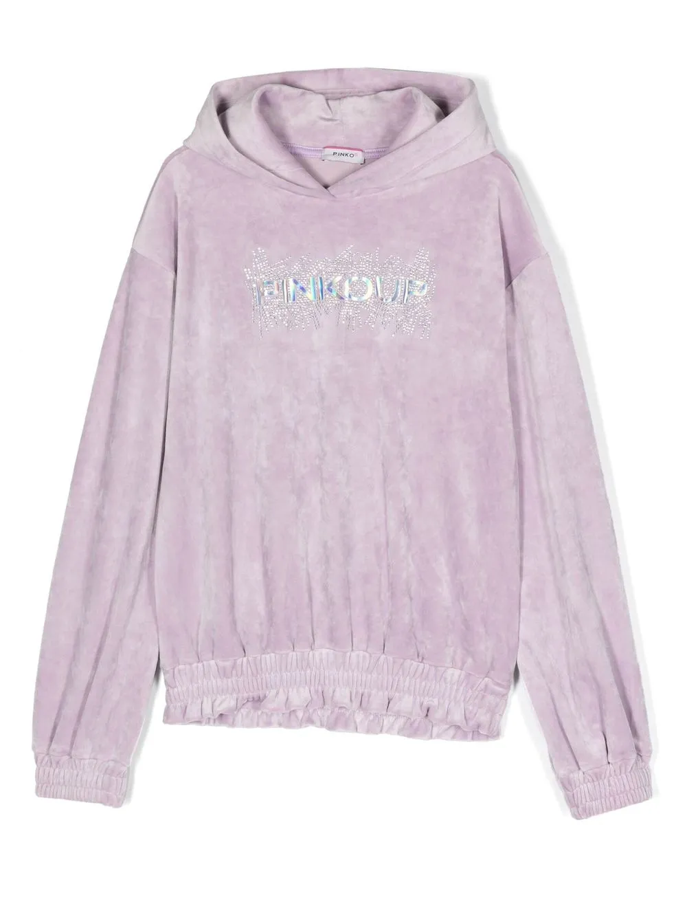 

Pinko Kids hoodie con aplique del logo - Morado