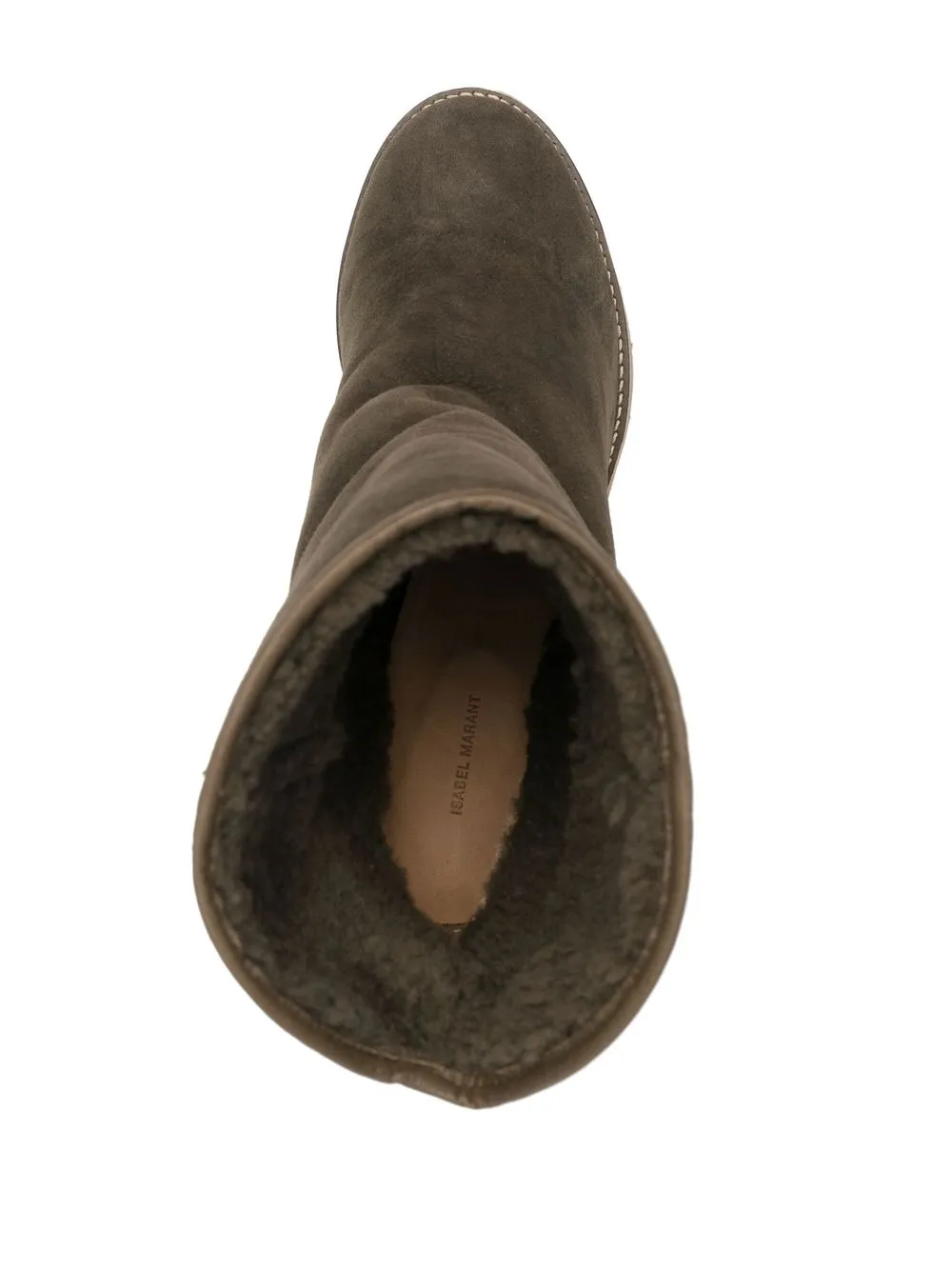 Isabel Marant 100mm Wedge Sheepskin Boots In Green ModeSens