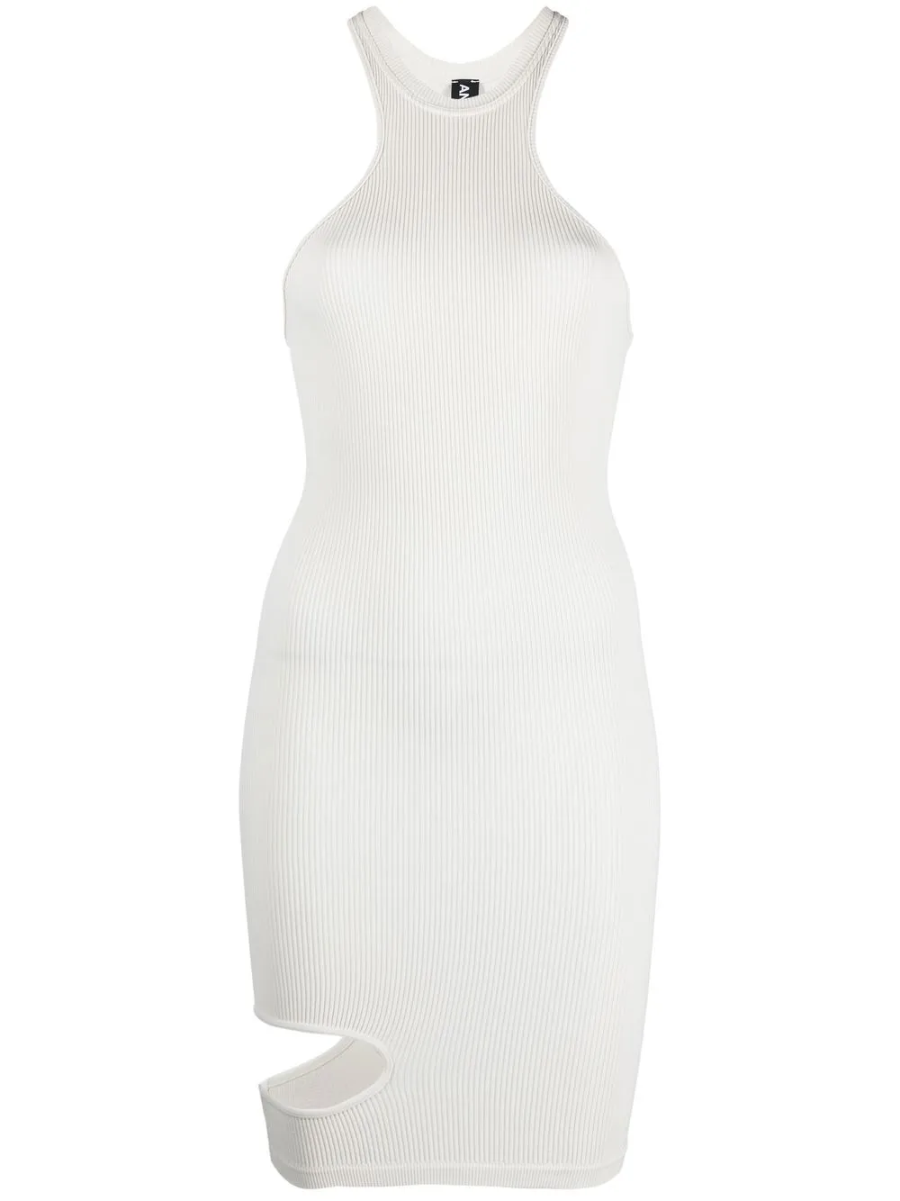 

ANDREĀDAMO fine-ribbed halterneck jersey dress - Neutrals