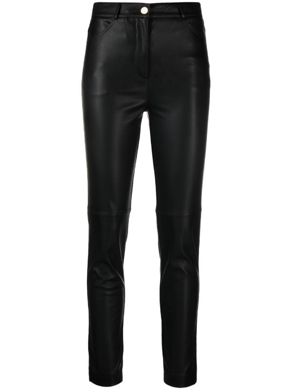 Rick Owens Slim Fit Leather Trousers in Black for Men  Lyst