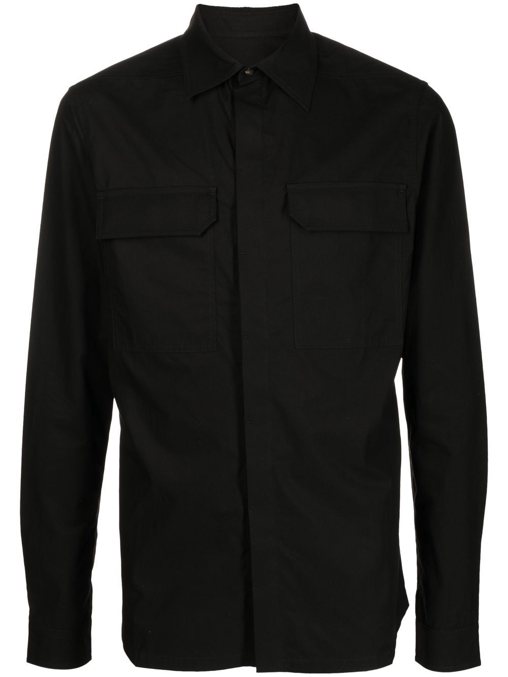 

Rick Owens camisa ajustada con botones - Negro