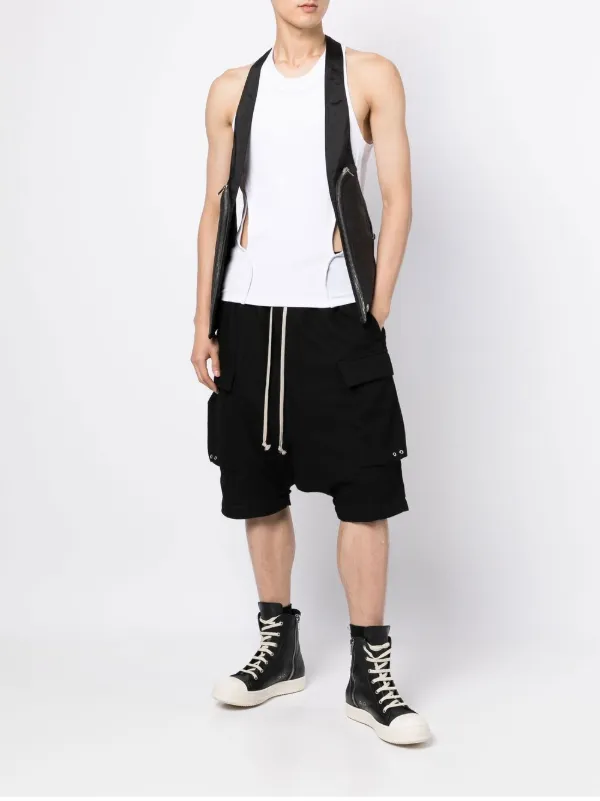 Rick Owens Drawstring drop-crotch Shorts | Black | FARFETCH