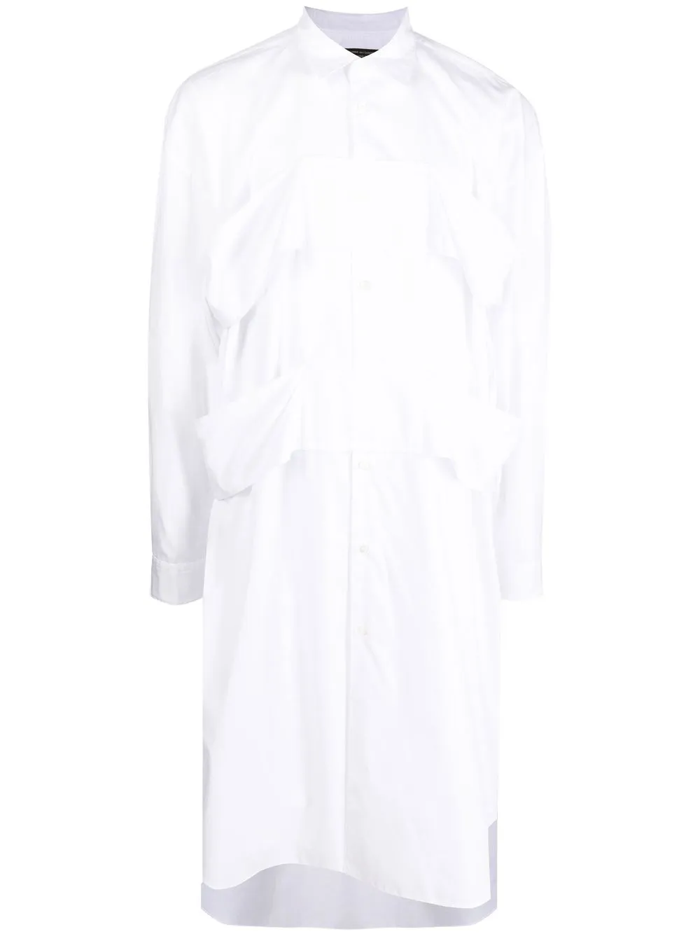 

Comme Des Garçons Homme Plus extra-long layered-detail shirt - White