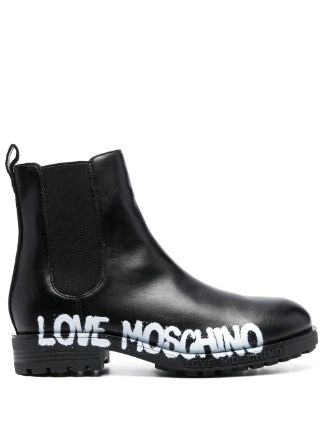 Moschino graffiti discount boots