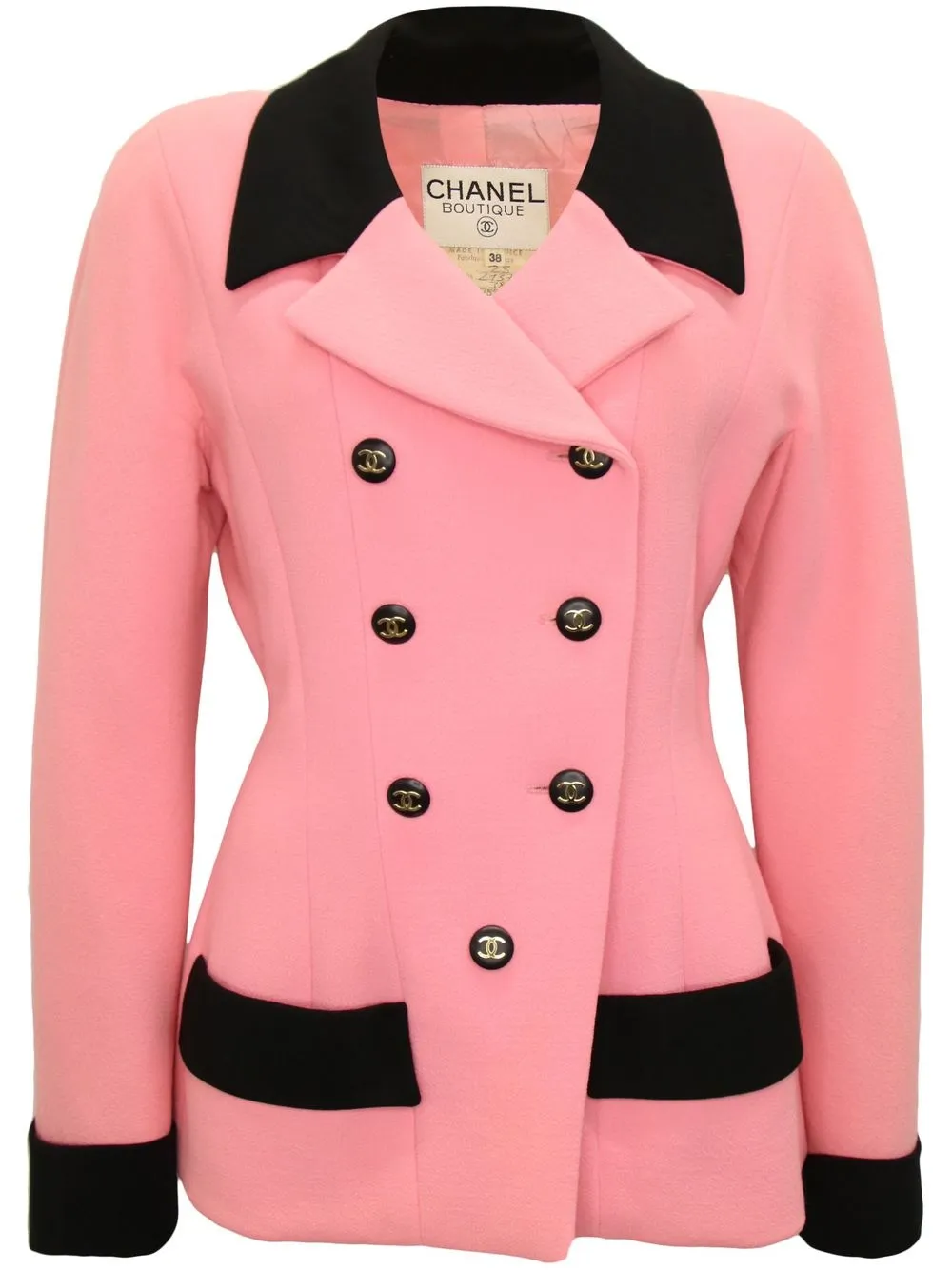 

Chanel Pre-Owned CC-buttons double-breasted jacket - Pink