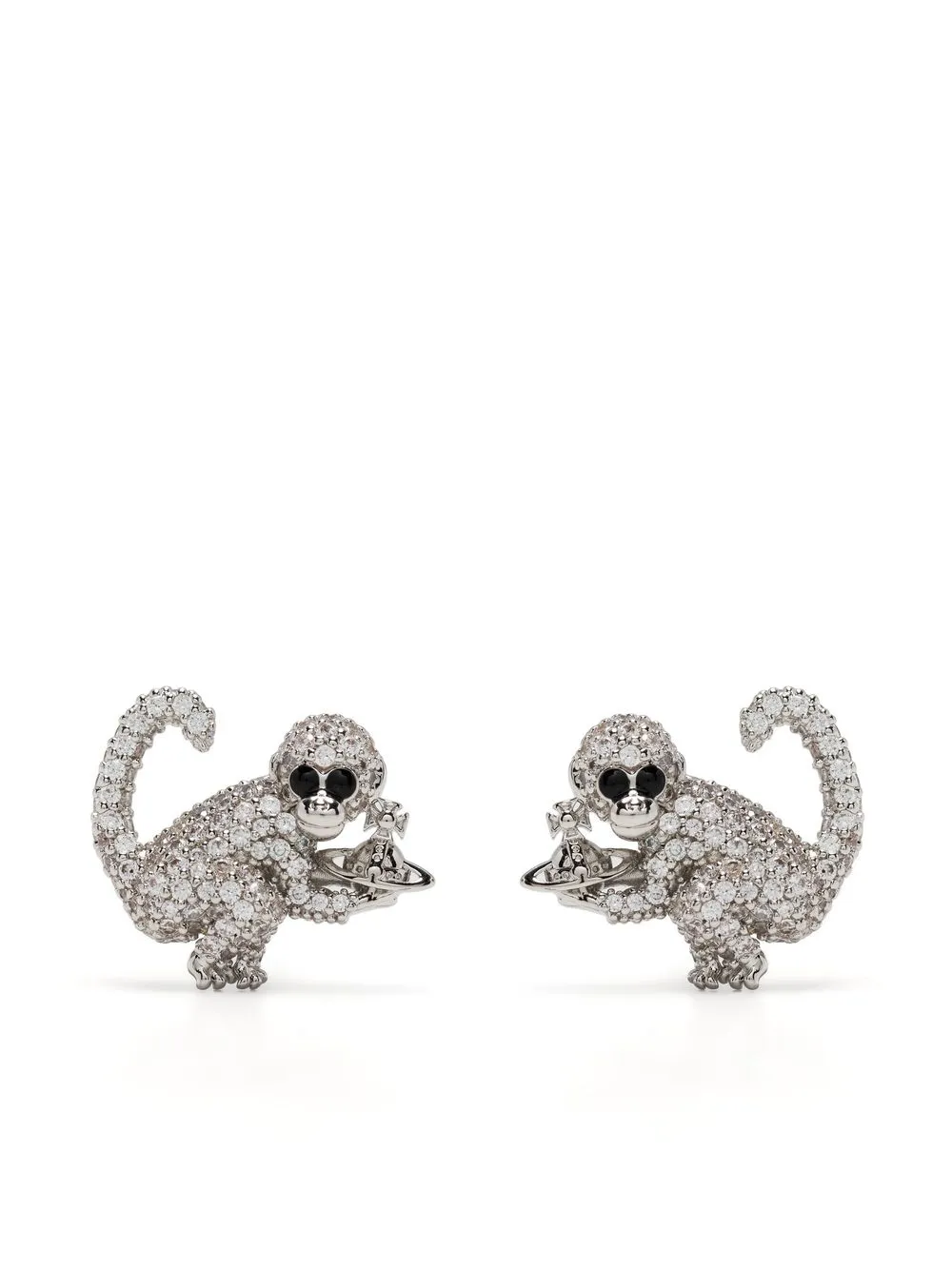 

Vivienne Westwood Ramiza crystal-embellished earrings - Silver