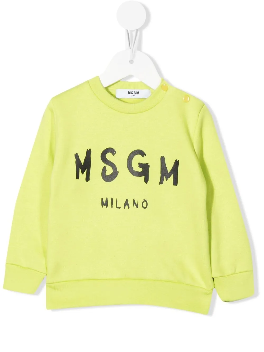 

MSGM Kids sudadera con logo estampado - Verde