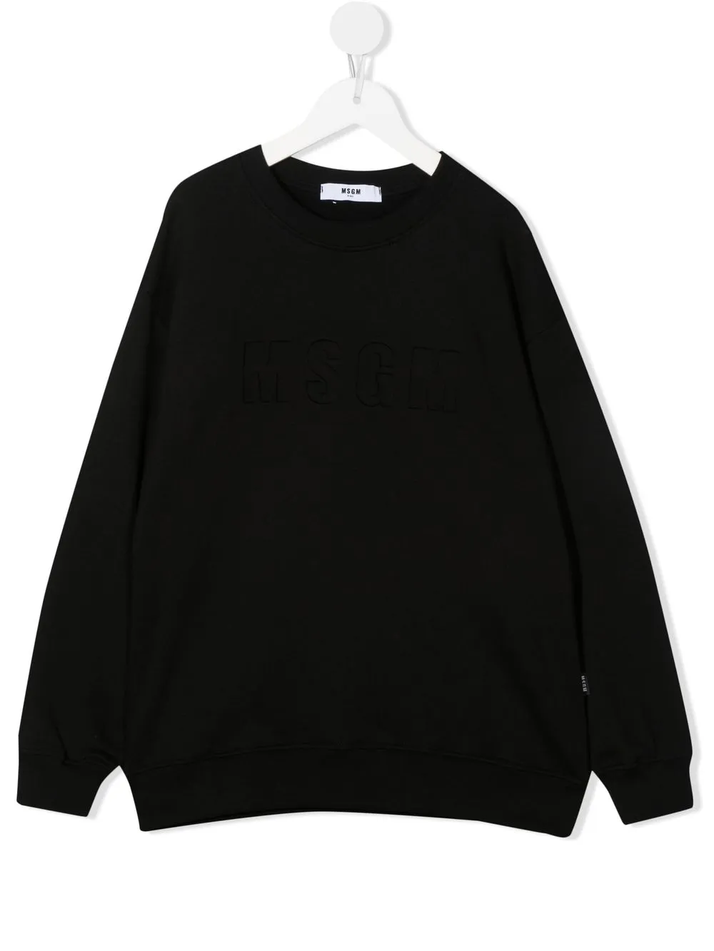 

MSGM Kids sudadera con logo bordado - Negro