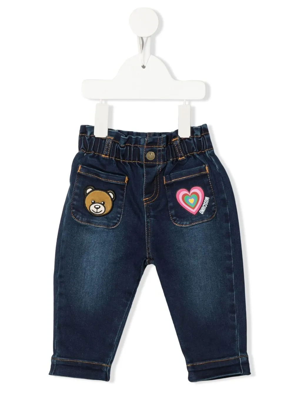 

Moschino Kids jeans con logo estampado - Azul