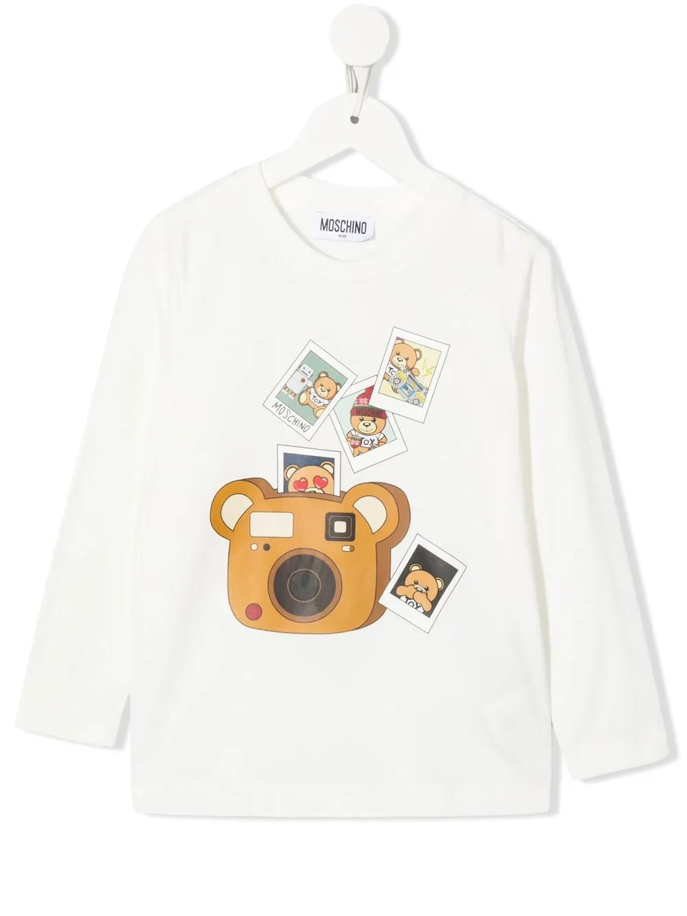 

Moschino Kids playera con polaroid estampado - Blanco